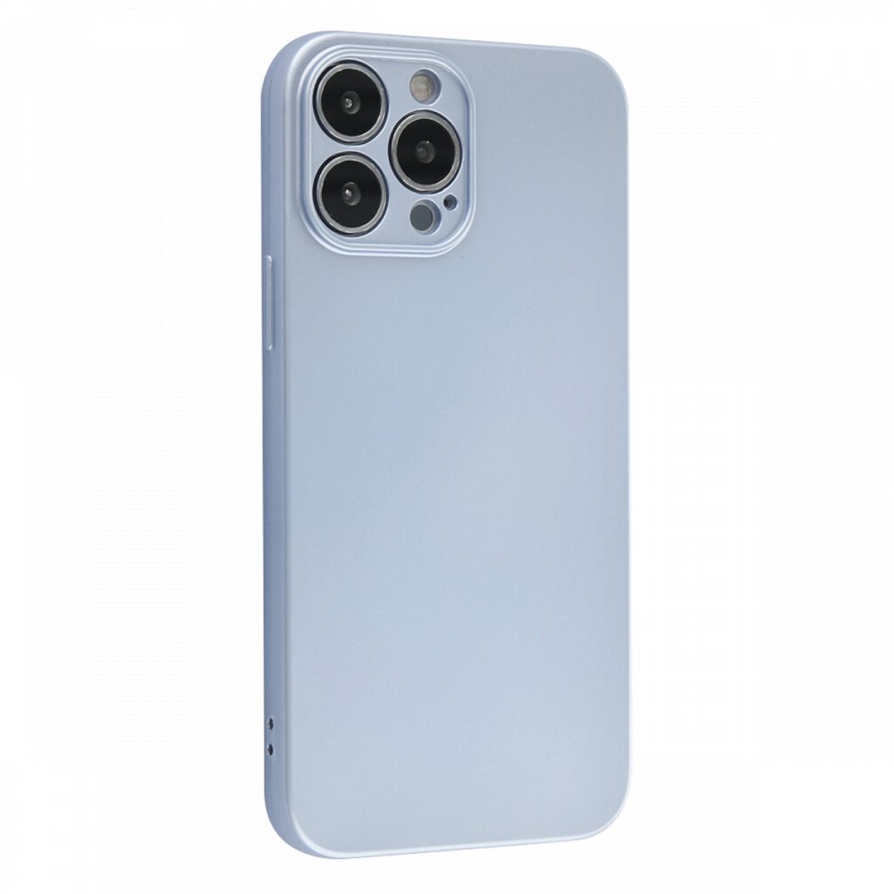  iPhone 13 Pro Max Kılıf Nano içi Kadife Silikon - Sky Blue