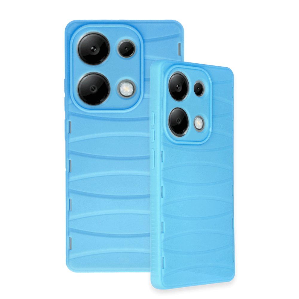 Redmi Note 13 Pro 4G Kılıf Bibercas Silikon Kapak - Mavi