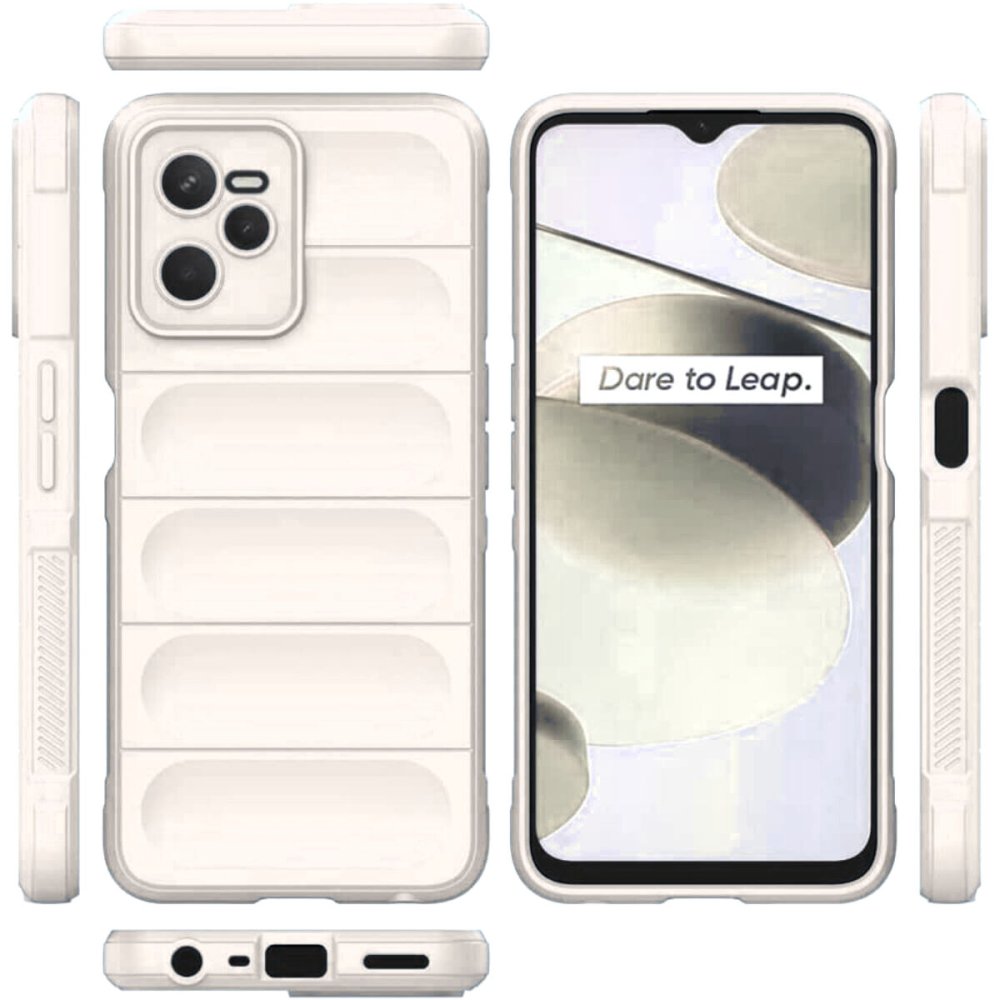 Realme C35 Kılıf Optimum Silikon - Krem  Realme C35 Kılıf Optimum Silikon - Krem