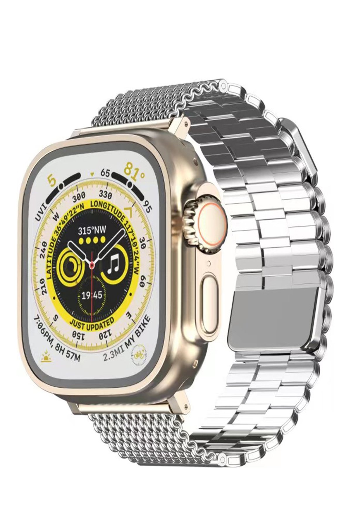 Apple Watch 45mm Ascend Metal Kordon - Gümüş Apple Watch 45mm Ascend Metal Kordon - Gümüş