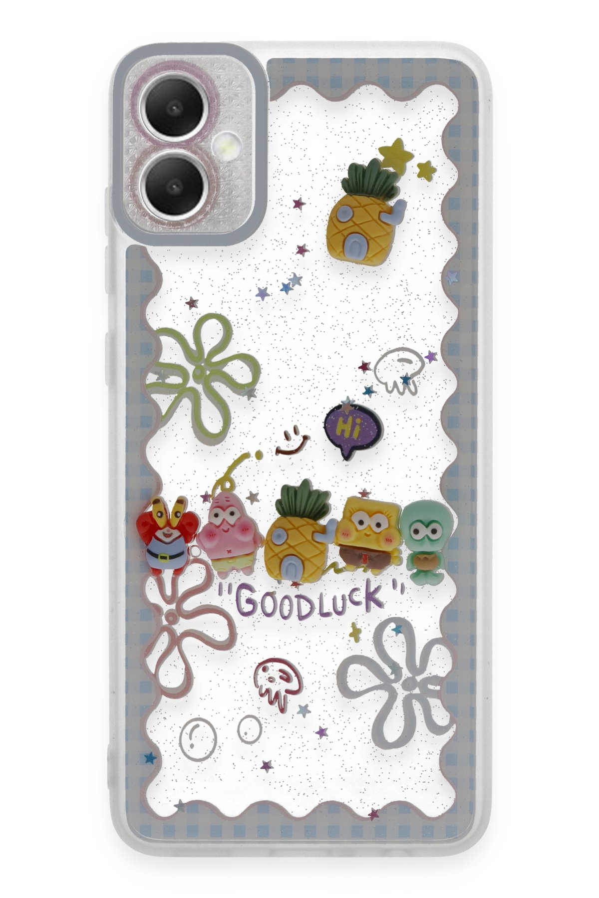  Samsung Galaxy A05 Kılıf Sweet Desenli Silikon Kapak - Açık Mavi