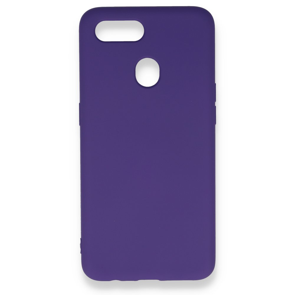  Oppo AX7 Kılıf Nano içi Kadife Silikon - Mor