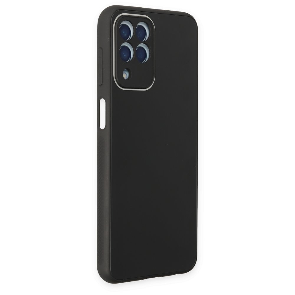  Samsung Galaxy M33 Kılıf Glass Kapak - Siyah