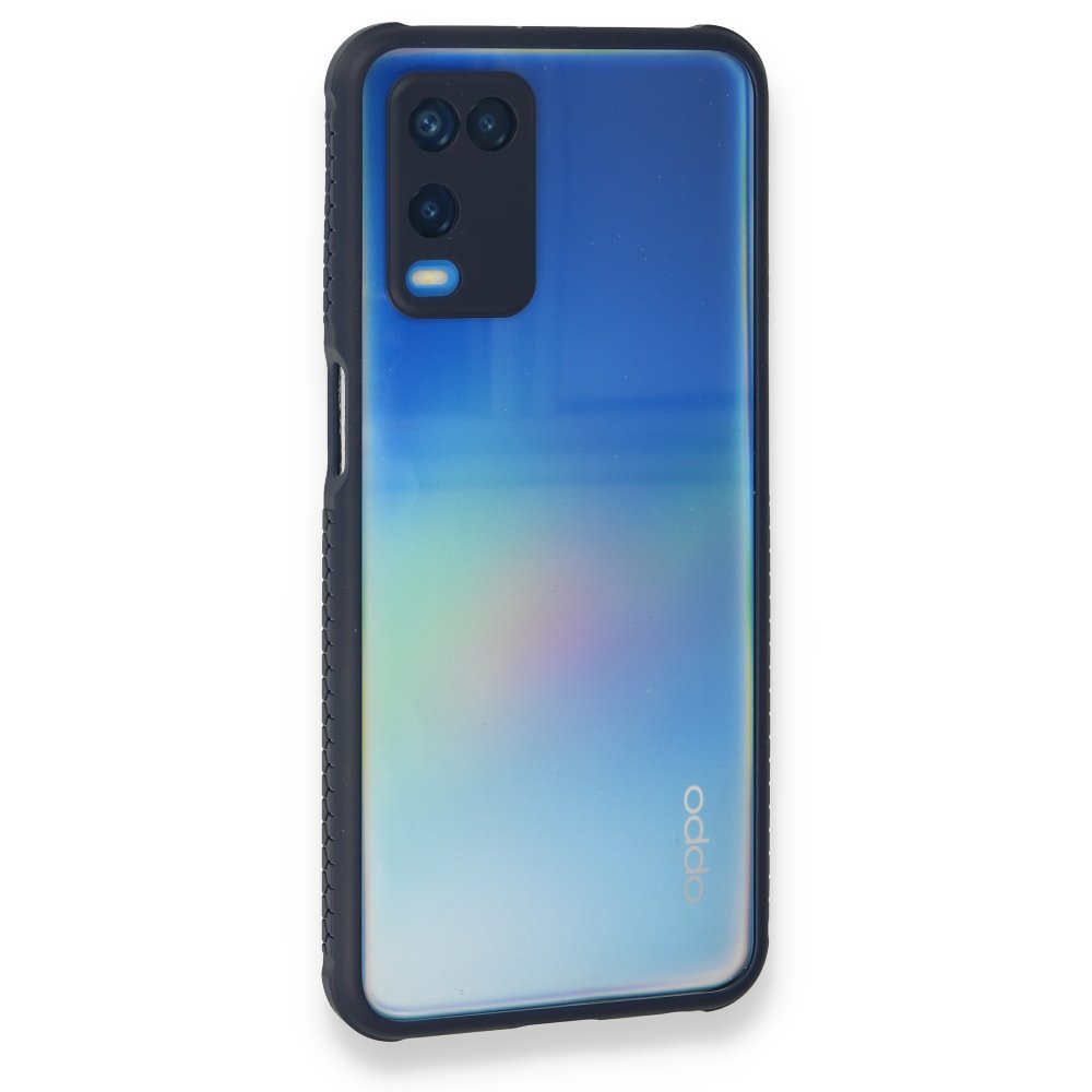 Oppo A54 4G Kılıf Miami Şeffaf Silikon - Lacivert Oppo A54 4G Kılıf Miami Şeffaf Silikon - Lacivert