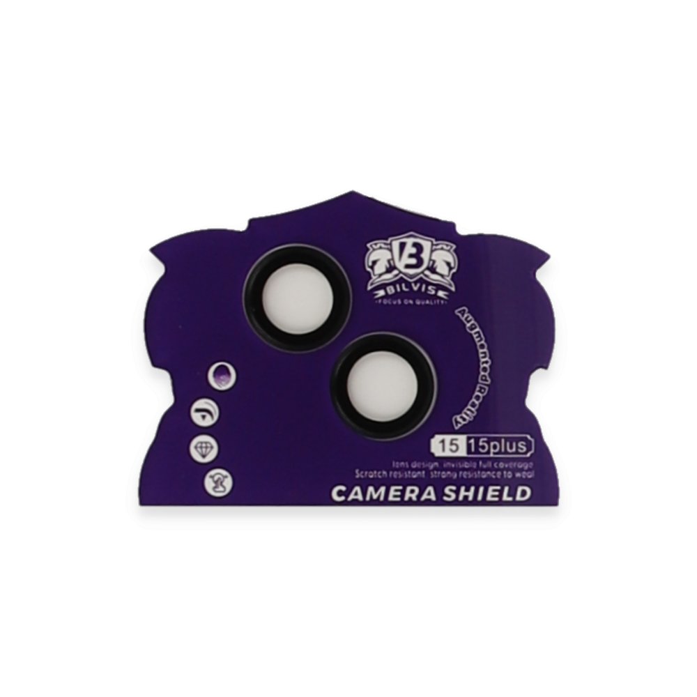  iPhone 15 Plus Bilvis Titan Kamera Lens - Siyah