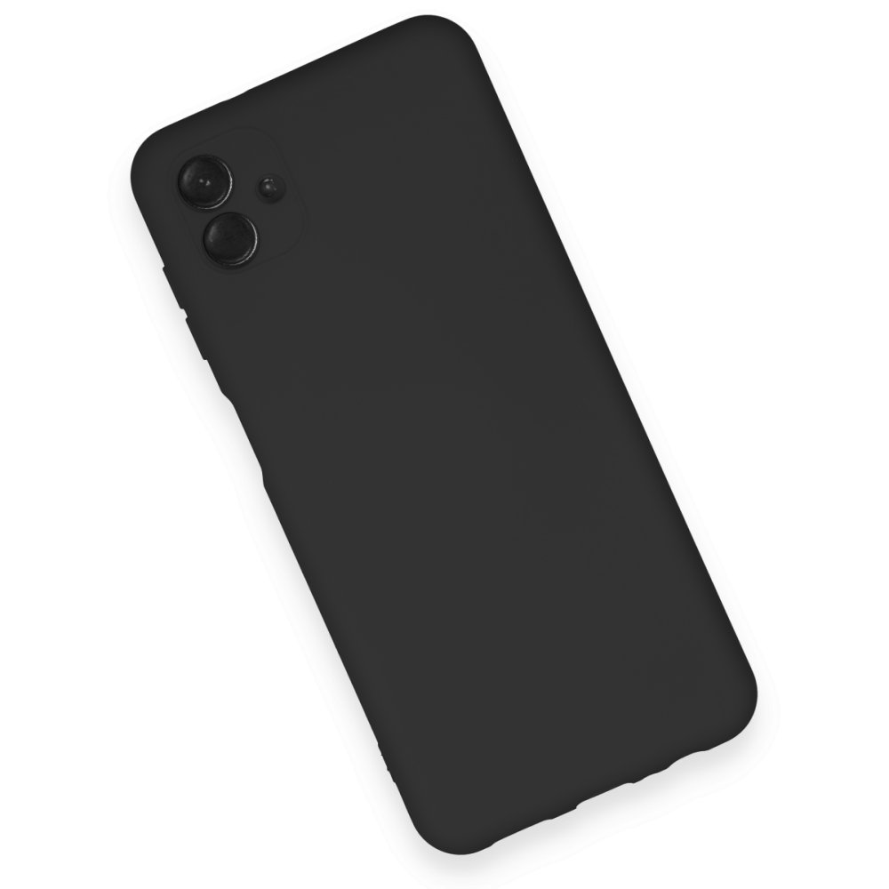  Samsung Galaxy A04 Kılıf Nano içi Kadife Silikon - Siyah