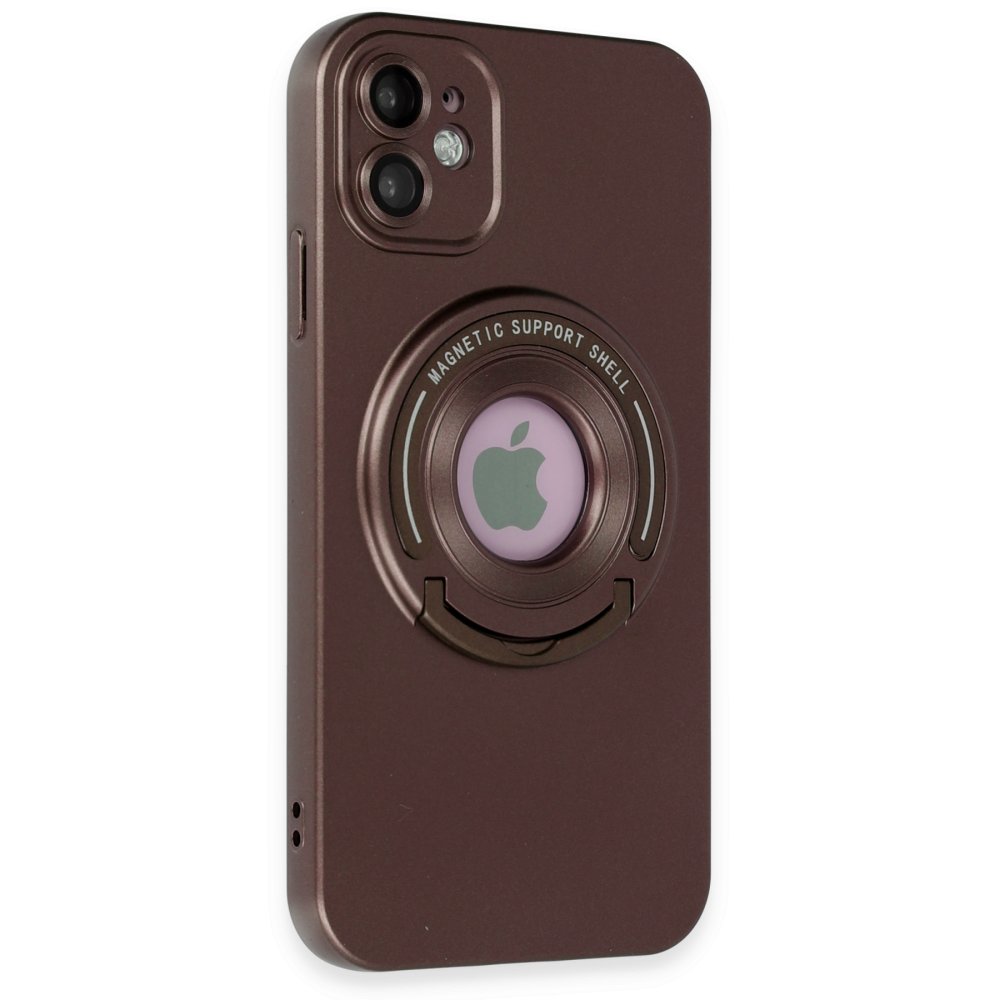 iPhone 12 Kılıf Lukka Magneticsafe Kapak - Kahverengi iPhone 12 Kılıf Lukka Magneticsafe Kapak - Kahverengi