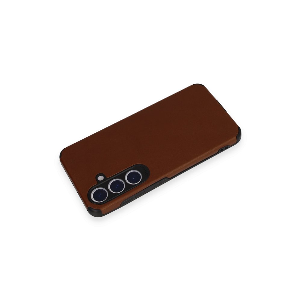  Samsung Galaxy S24 Kılıf Loop Deri Silikon - Kahverengi