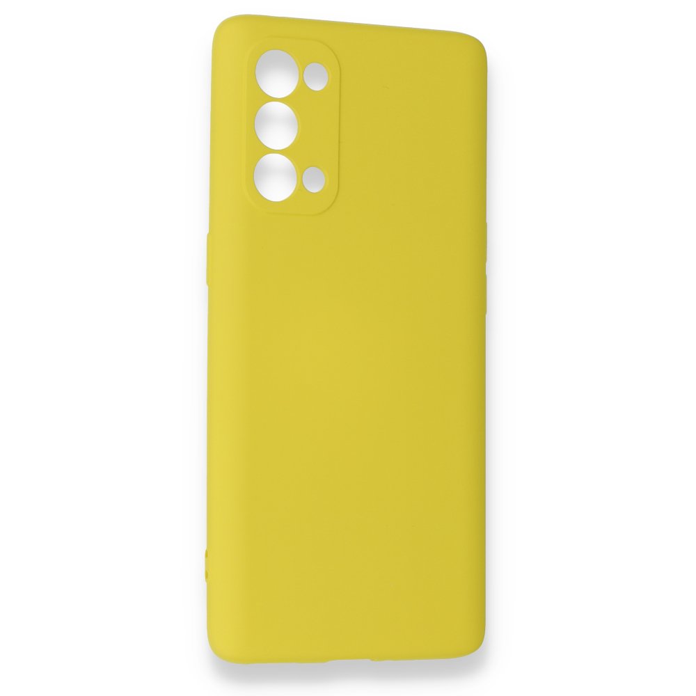 Oppo Reno 5 Kılıf Nano içi Kadife Silikon - Sarı  Oppo Reno 5 Kılıf Nano içi Kadife Silikon - Sarı