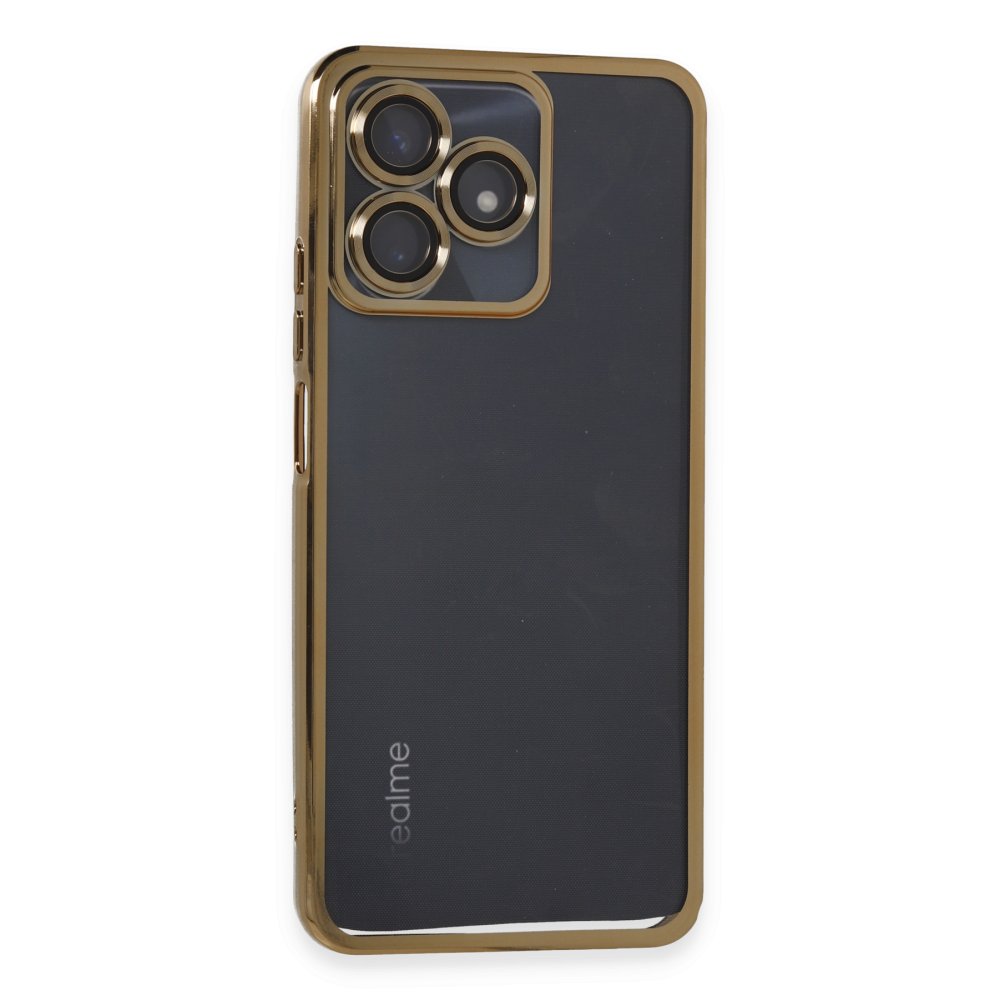  Realme C53 Kılıf Razer Lensli Silikon - Gold