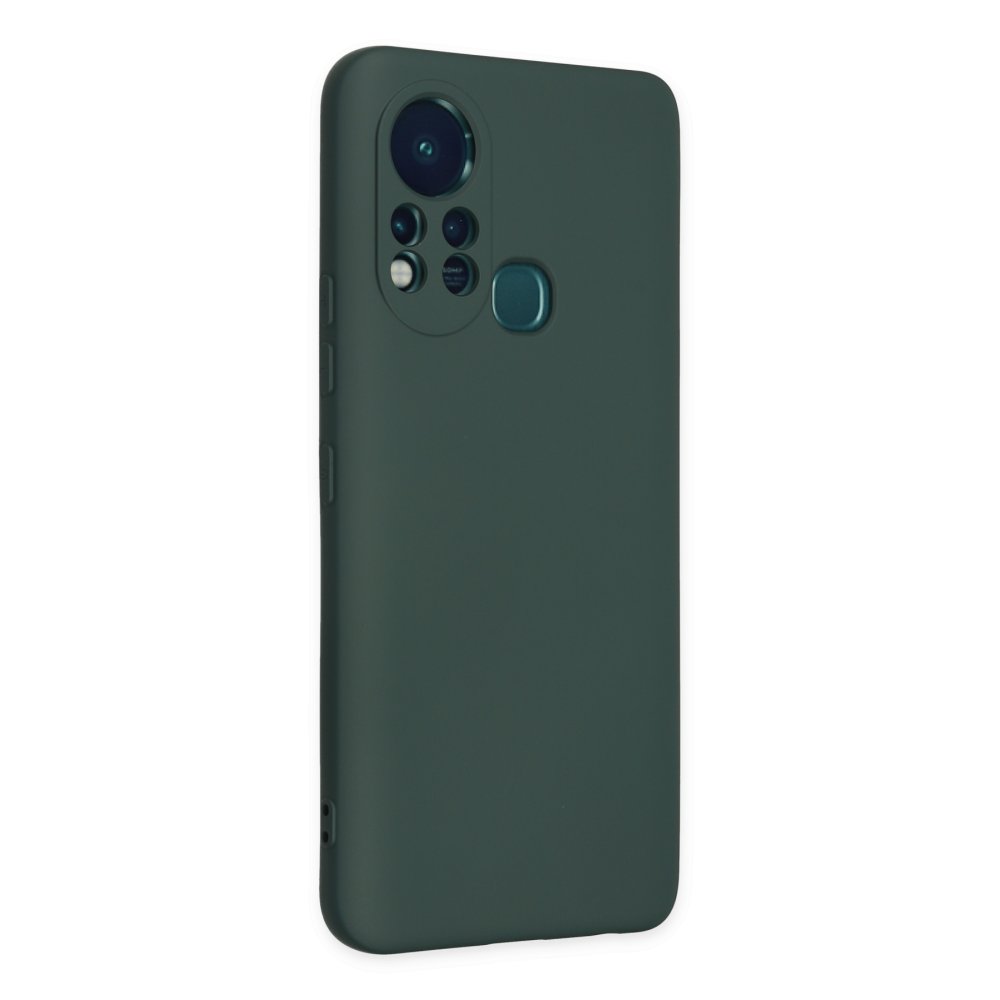 İnfinix Hot 11s Kılıf Nano içi Kadife Silikon - Koyu Yeşil  İnfinix Hot 11s Kılıf Nano içi Kadife Silikon - Koyu Yeşil
