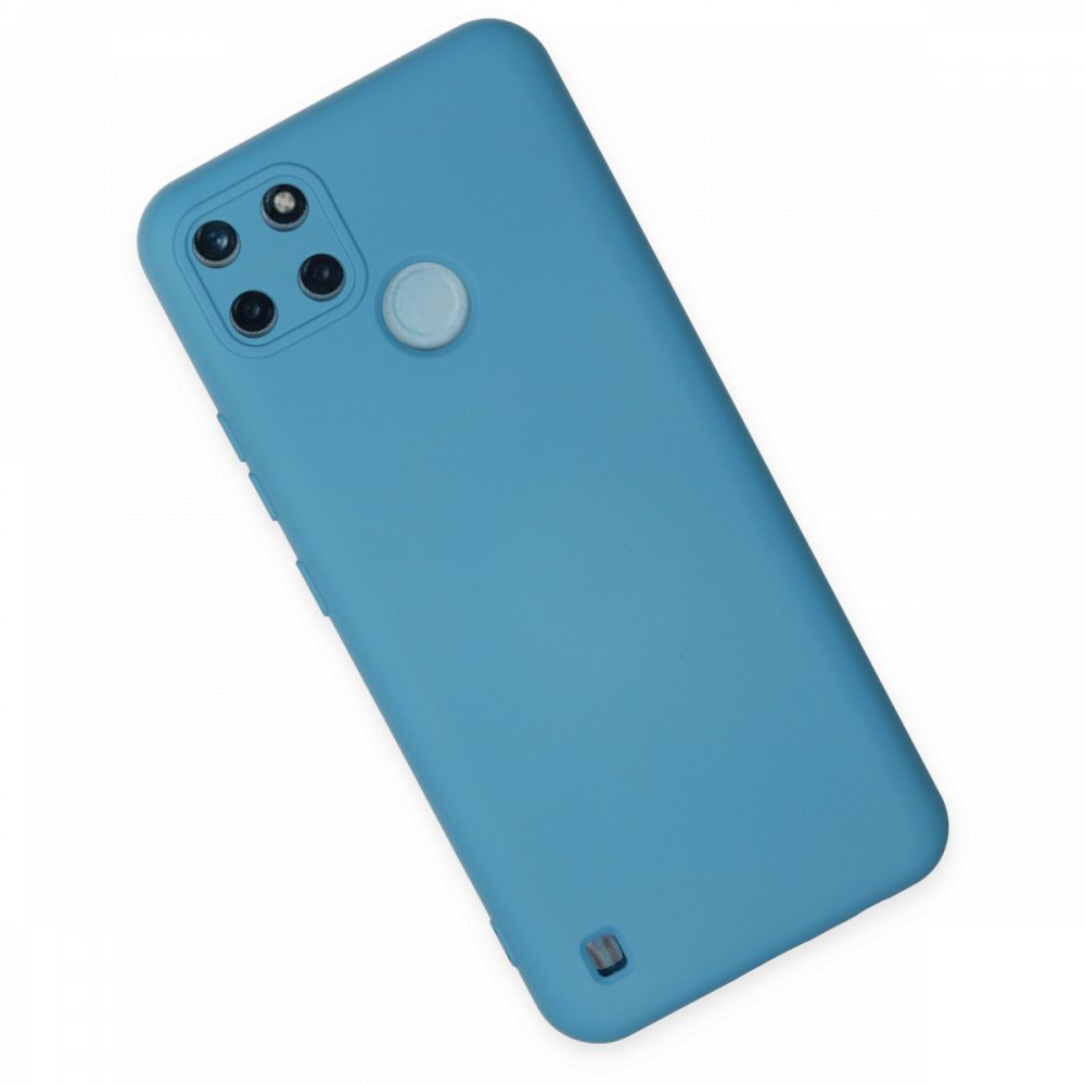  Realme C21Y Kılıf Nano içi Kadife Silikon - Mavi