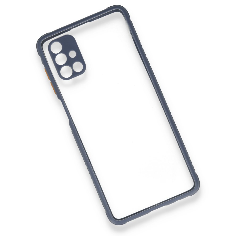  Samsung Galaxy M51 Kılıf Miami Şeffaf Silikon - Gri