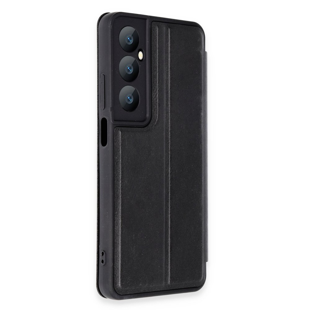  Realme C65 Kılıf Flip Cover - Siyah