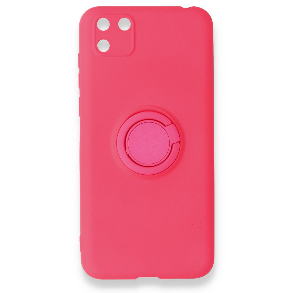 Huawei Y5P Kılıf Viktor Yüzüklü Silikon - Pembe  Huawei Y5P Kılıf Viktor Yüzüklü Silikon - Pembe