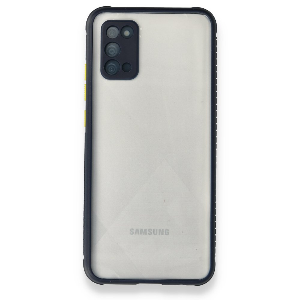  Samsung Galaxy A02S Kılıf Miami Şeffaf Silikon - Lacivert