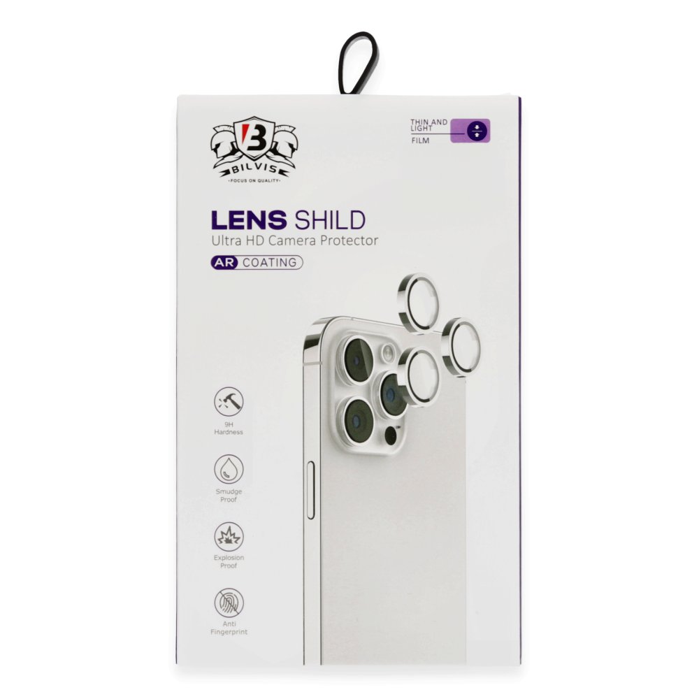  iPhone 16 Plus Bilvis Titan Kamera Lens - Gümüş