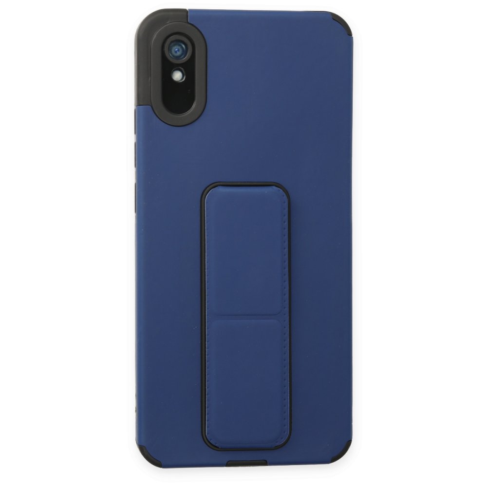 Redmi 9A Kılıf Mega Standlı Silikon - Mavi Redmi 9A Kılıf Mega Standlı Silikon - Mavi