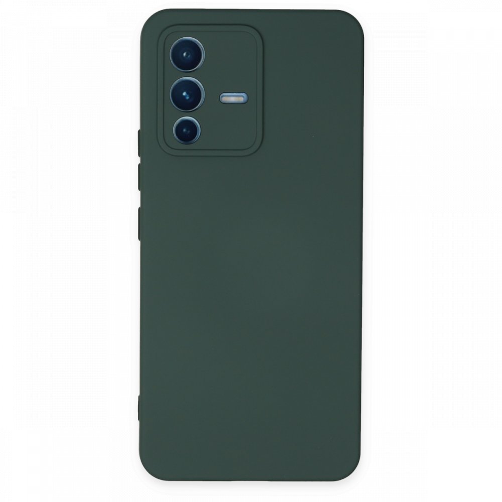 Vivo V23 5G Kılıf Nano içi Kadife Silikon - Koyu Yeşil Vivo V23 5G Kılıf Nano içi Kadife Silikon - Koyu Yeşil