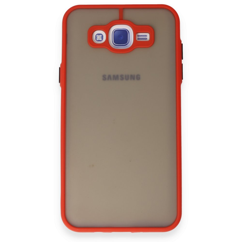  Samsung Galaxy J7 Kılıf Montreal Silikon Kapak - Kırmızı