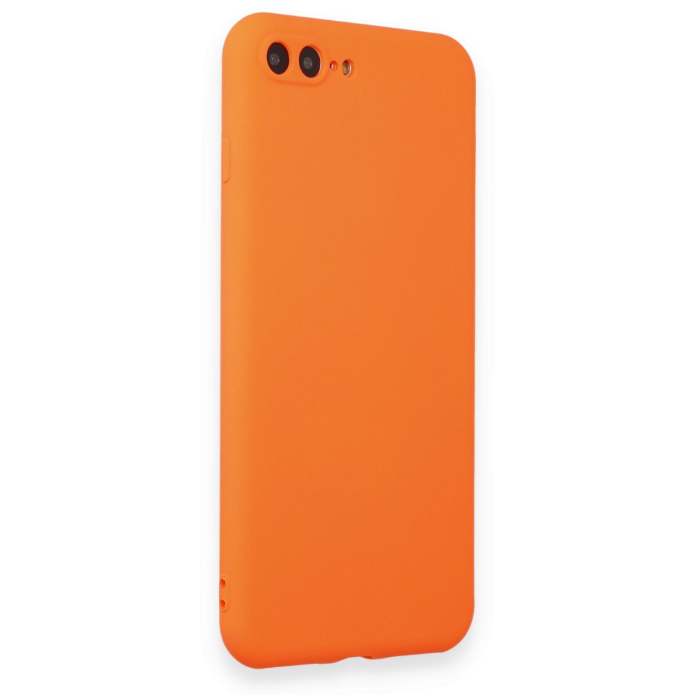  iPhone 8 Plus Kılıf First Silikon - Turuncu