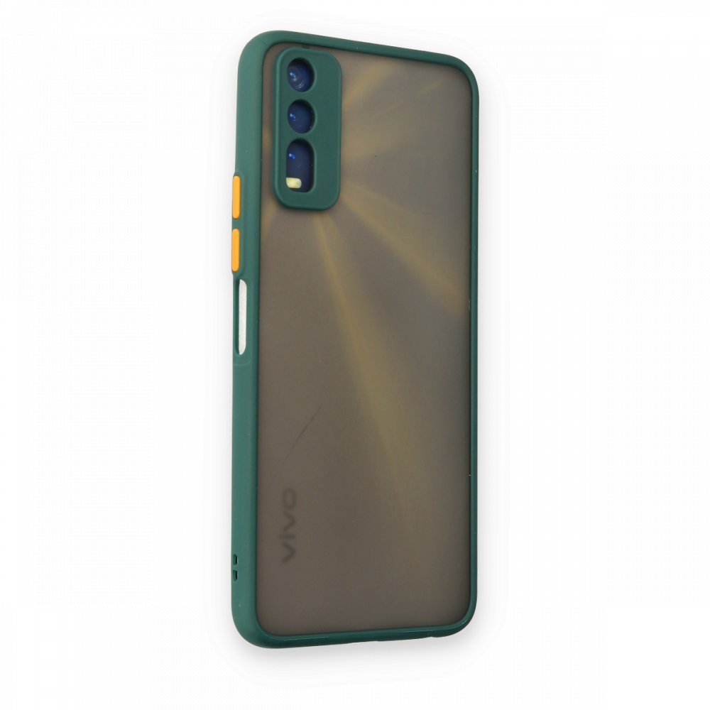  Vivo Y20 Kılıf Montreal Silikon Kapak - Yeşil