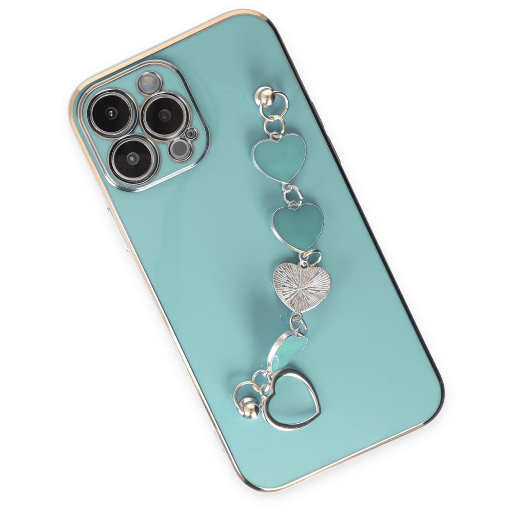  iPhone 14 Pro Max Kılıf Esila Silikon - Su Yeşili
