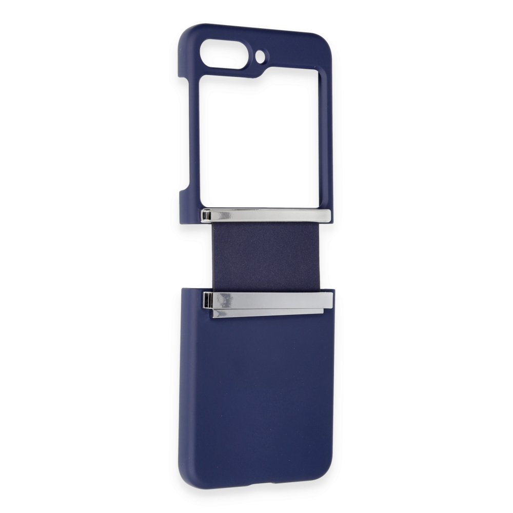  Samsung Galaxy Z Flip 5 Kılıf Belt Flip Kapak - Lacivert