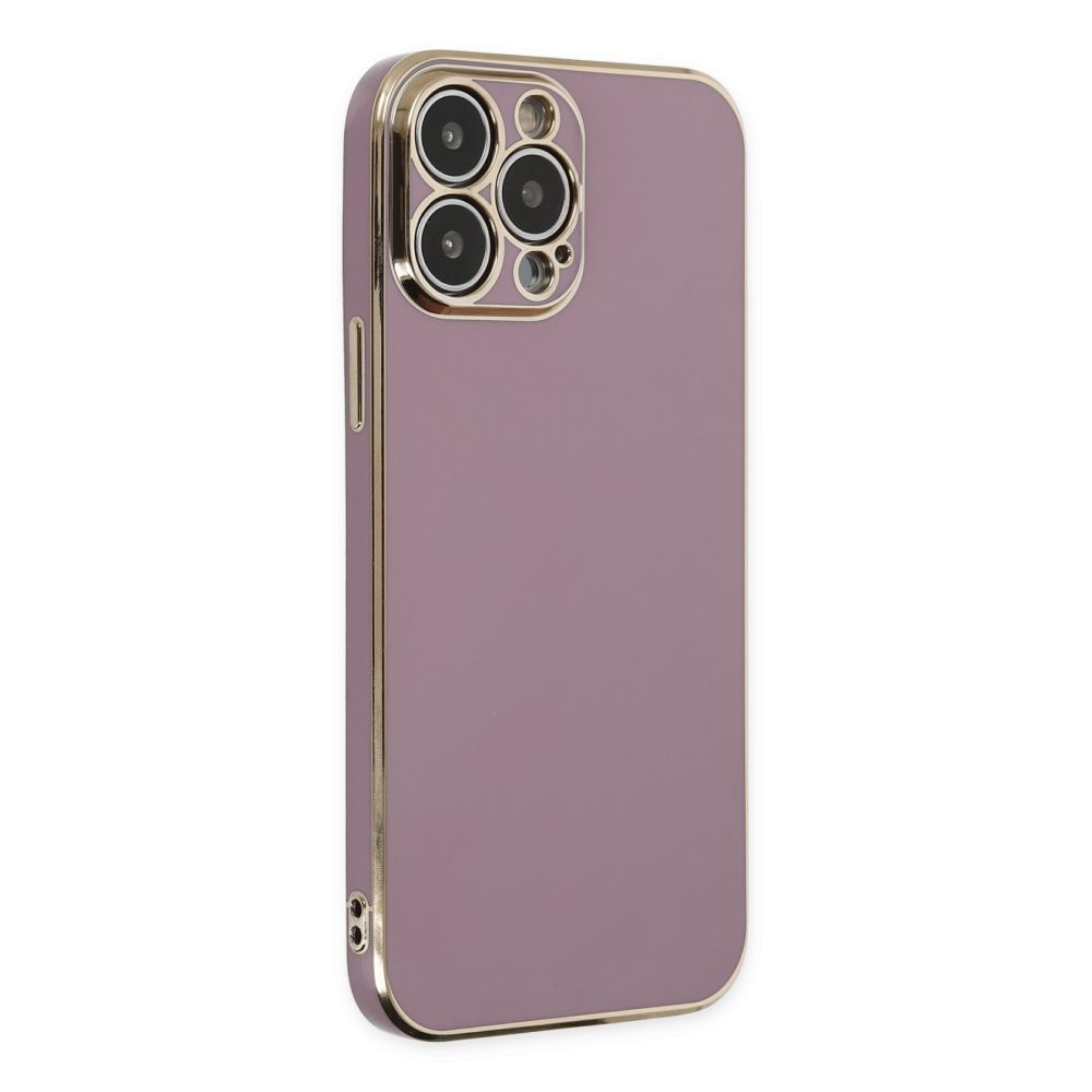  iPhone 15 Pro Max Kılıf Volet Silikon - Mor