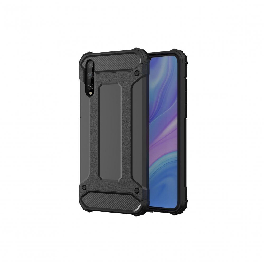 Huawei P Smart S Kılıf Tank Silikon Kapak - Siyah Huawei P Smart S Kılıf Tank Silikon Kapak - Siyah