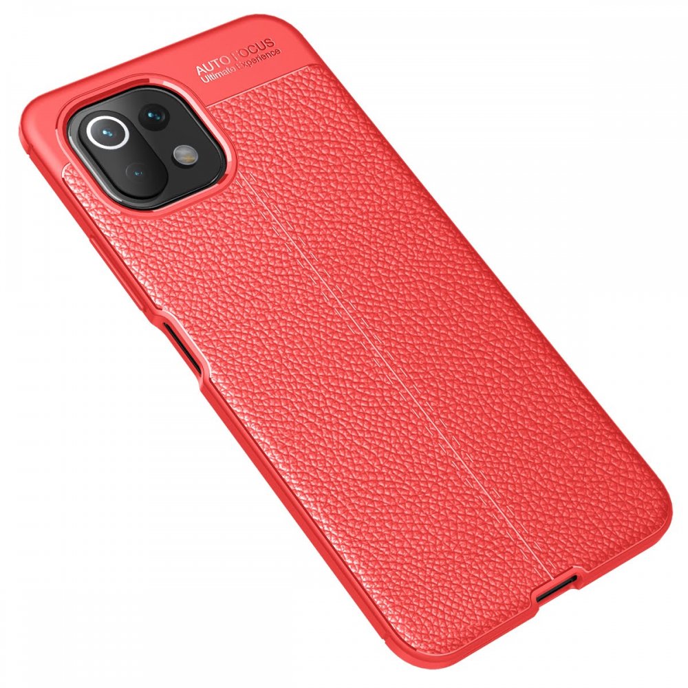 Xiaomi Mİ 11 Lite Kılıf Auto Focus Kapak - Kırmızı  Xiaomi Mİ 11 Lite Kılıf Auto Focus Kapak - Kırmızı