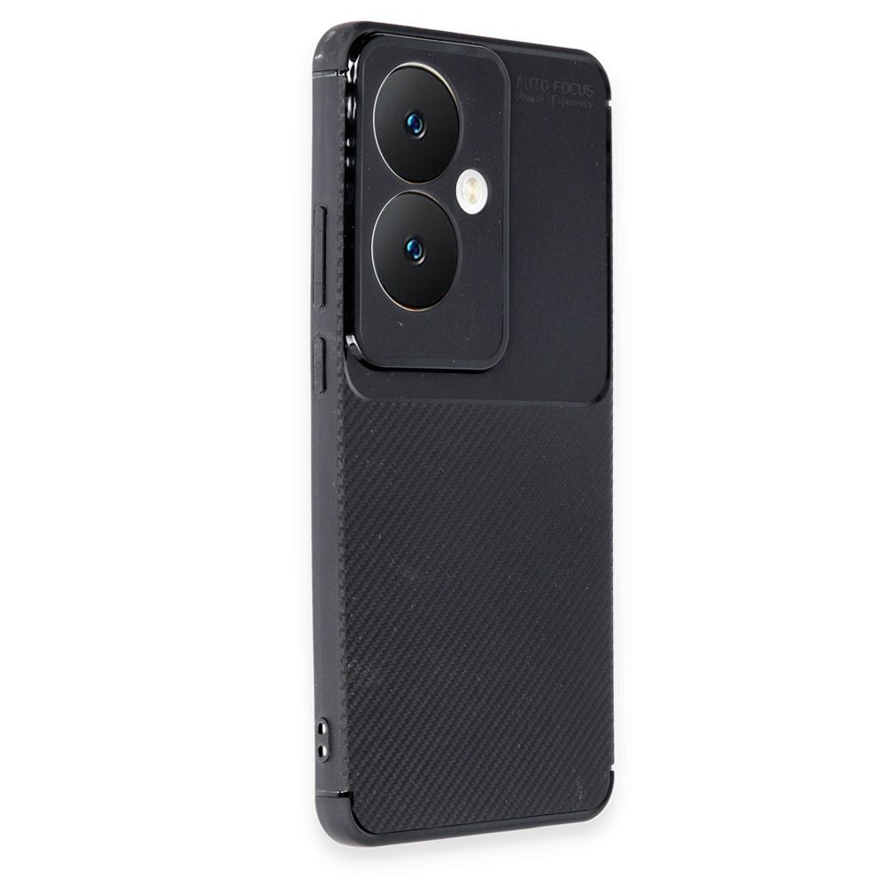 Oppo Reno 11F Kılıf Auto Focus Karbon Kapak - Siyah Oppo Reno 11F Kılıf Auto Focus Karbon Kapak - Siyah