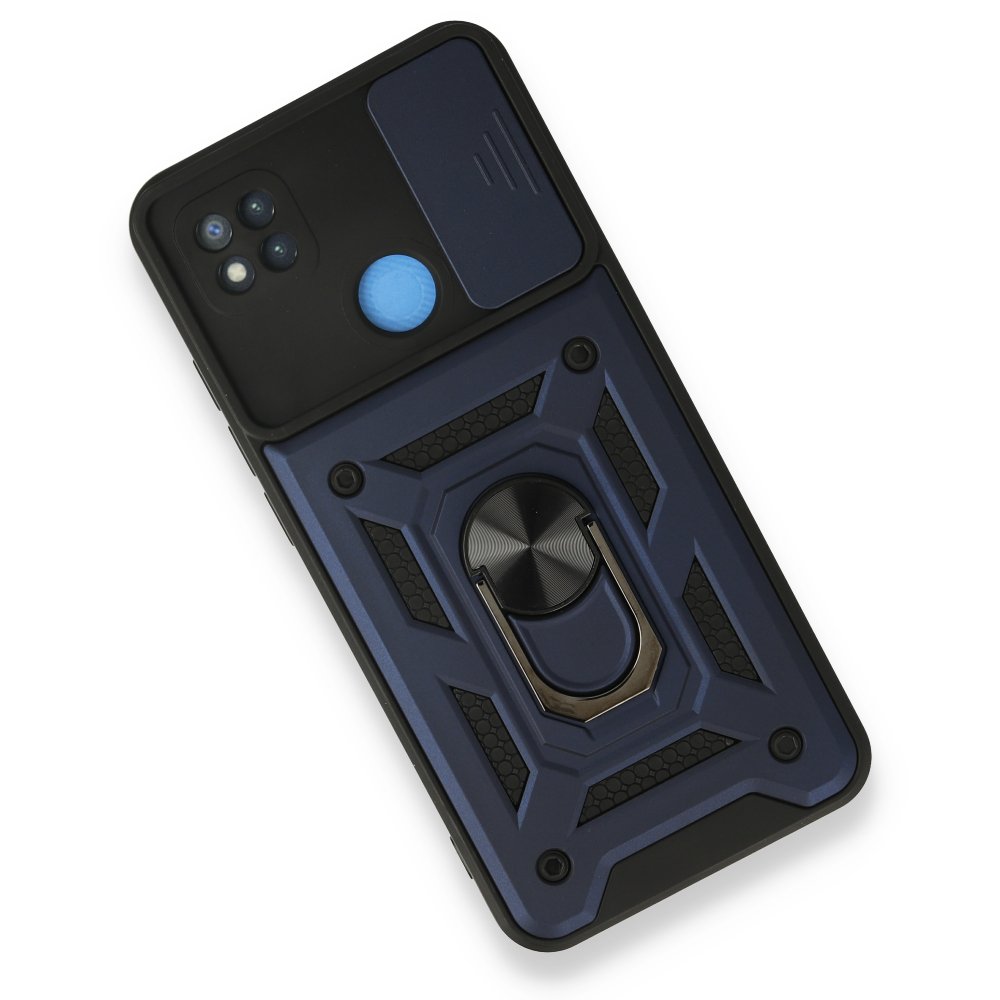 Redmi 9C Kılıf Pars Lens Yüzüklü Silikon - Lacivert