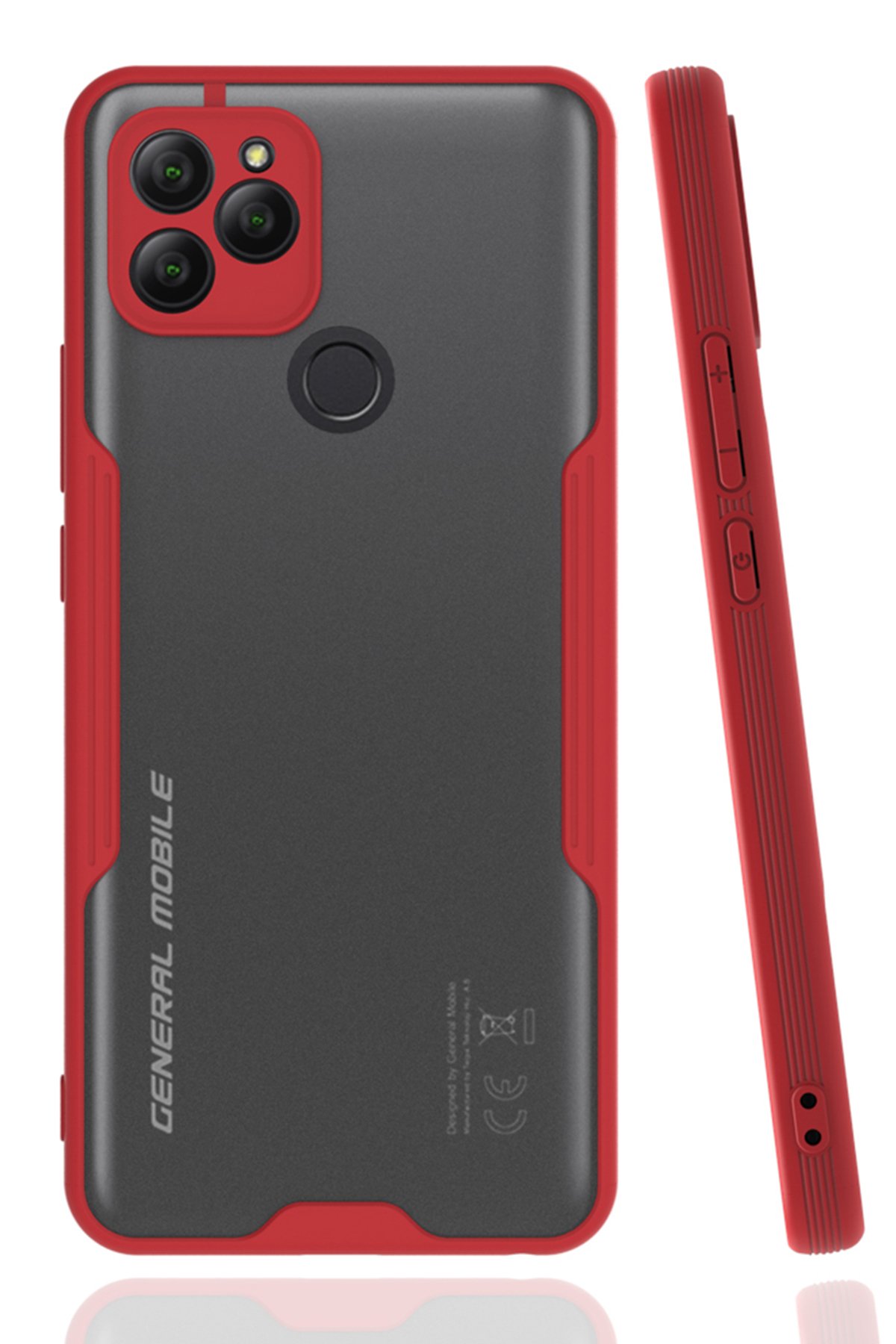  General Mobile GM 21 Kılıf Platin Silikon - Kırmızı
