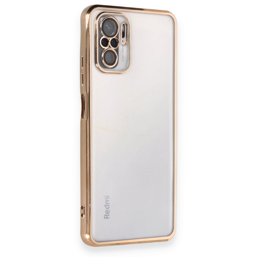 Redmi Note 10S Kılıf Razer Lensli Silikon - Gold