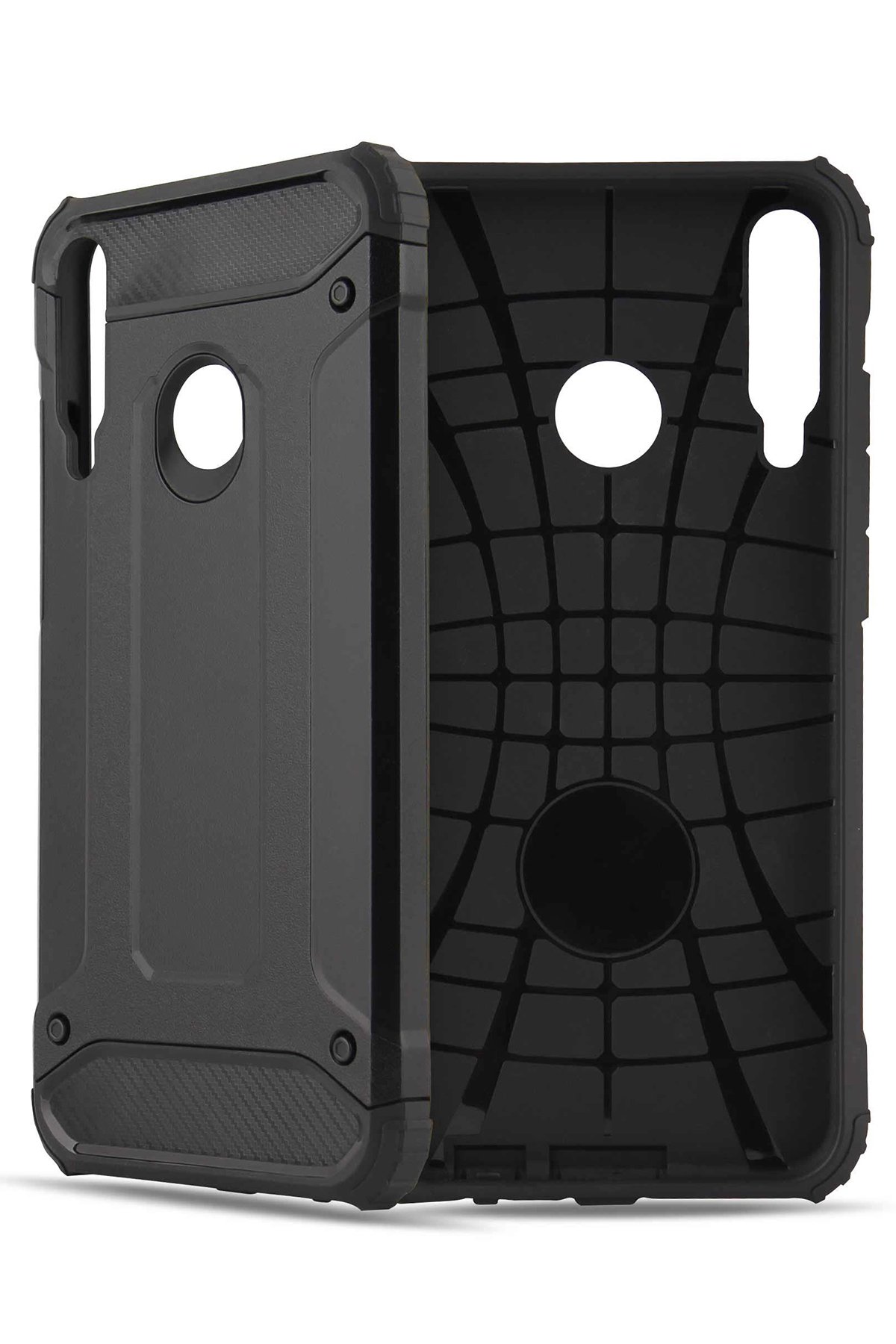 Huawei P40 Lite E Kılıf Tank Silikon Kapak - Siyah