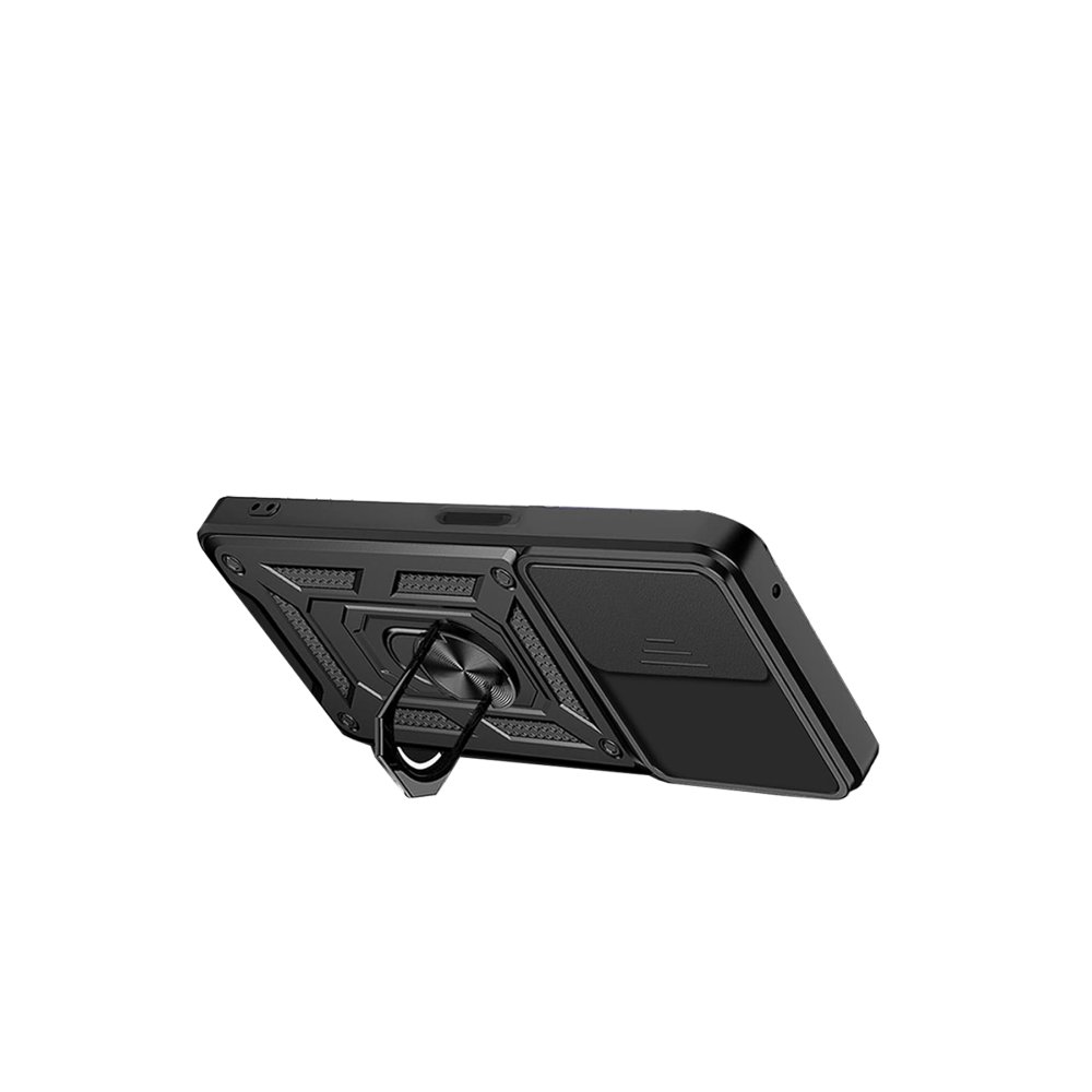 Redmi Note 13 4G Kılıf Pars Lens Yüzüklü Silikon - Siyah