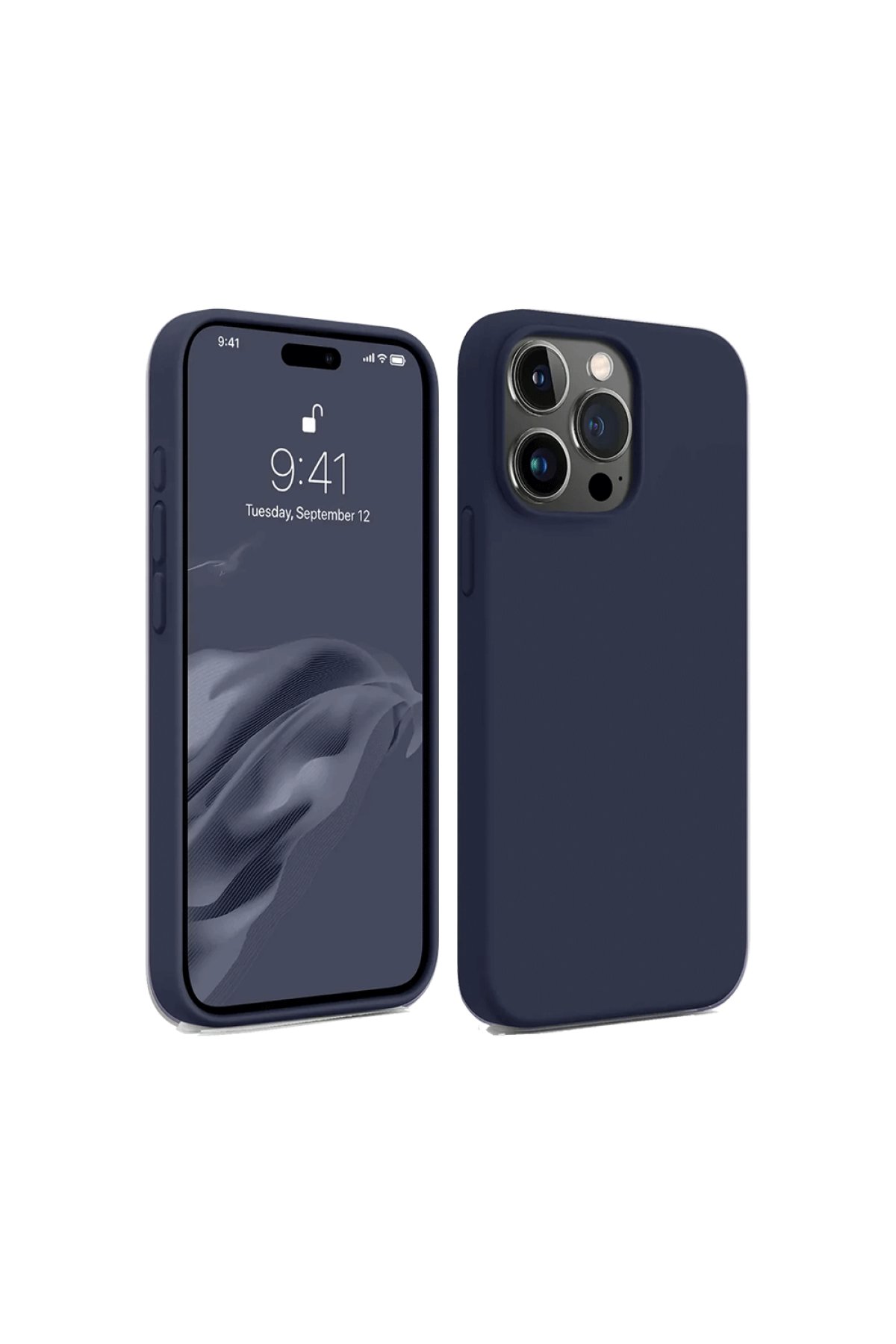  iPhone 15 Pro Max Kılıf First Silikon - Lacivert