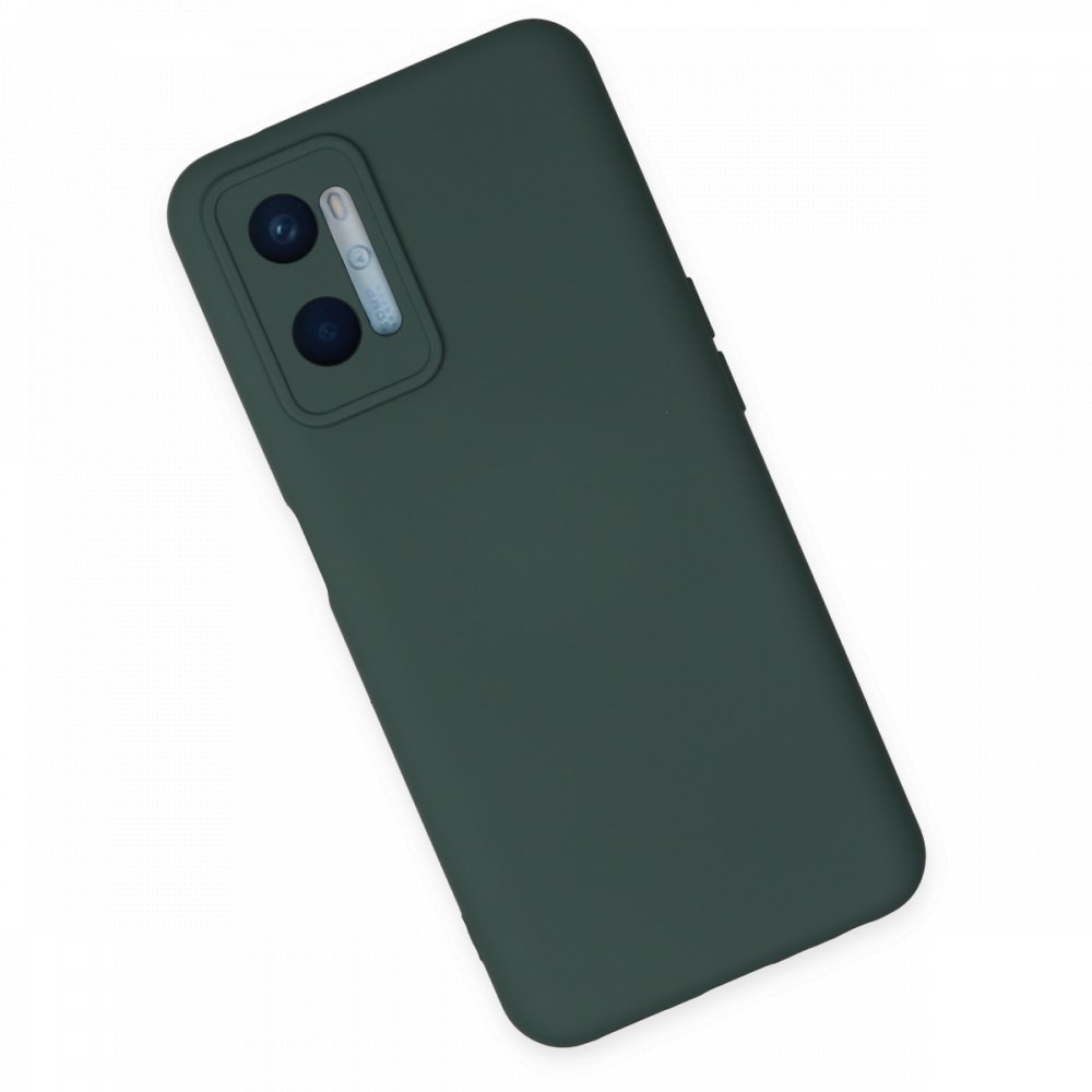 Oppo A96 Kılıf Nano içi Kadife Silikon - Koyu Yeşil Oppo A96 Kılıf Nano içi Kadife Silikon - Koyu Yeşil