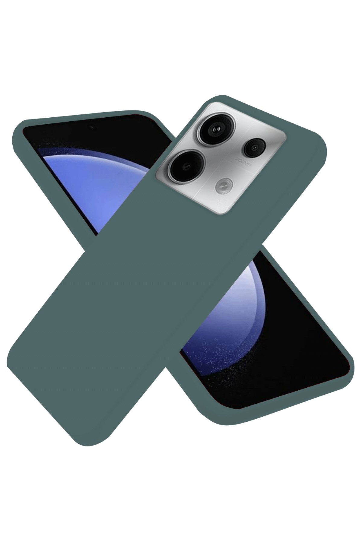 Xiaomi Poco X6 Kılıf First Silikon - Koyu Yeşil Xiaomi Poco X6 Kılıf First Silikon - Koyu Yeşil