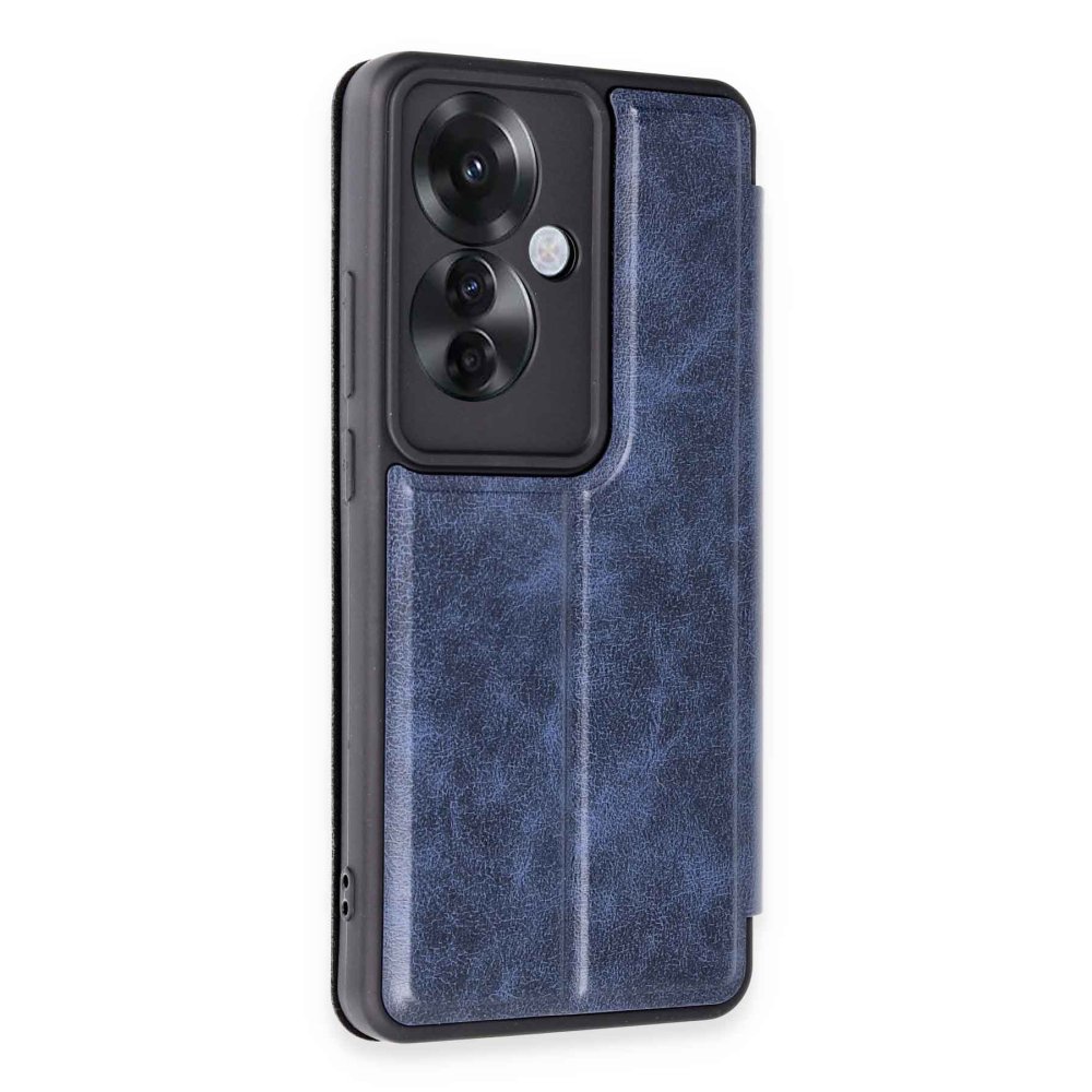  Oppo Reno 11F Kılıf Flip Cover - Lacivert