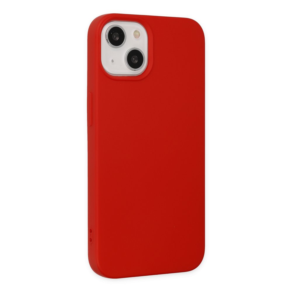  iPhone 14 Plus Kılıf Nano içi Kadife Silikon - Kırmızı