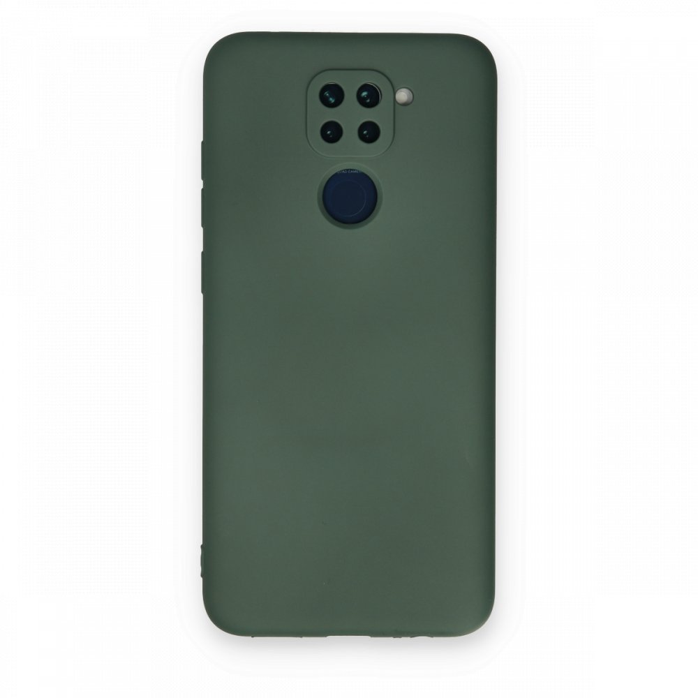 Redmi Note 9 Kılıf Nano içi Kadife Silikon - Koyu Yeşil