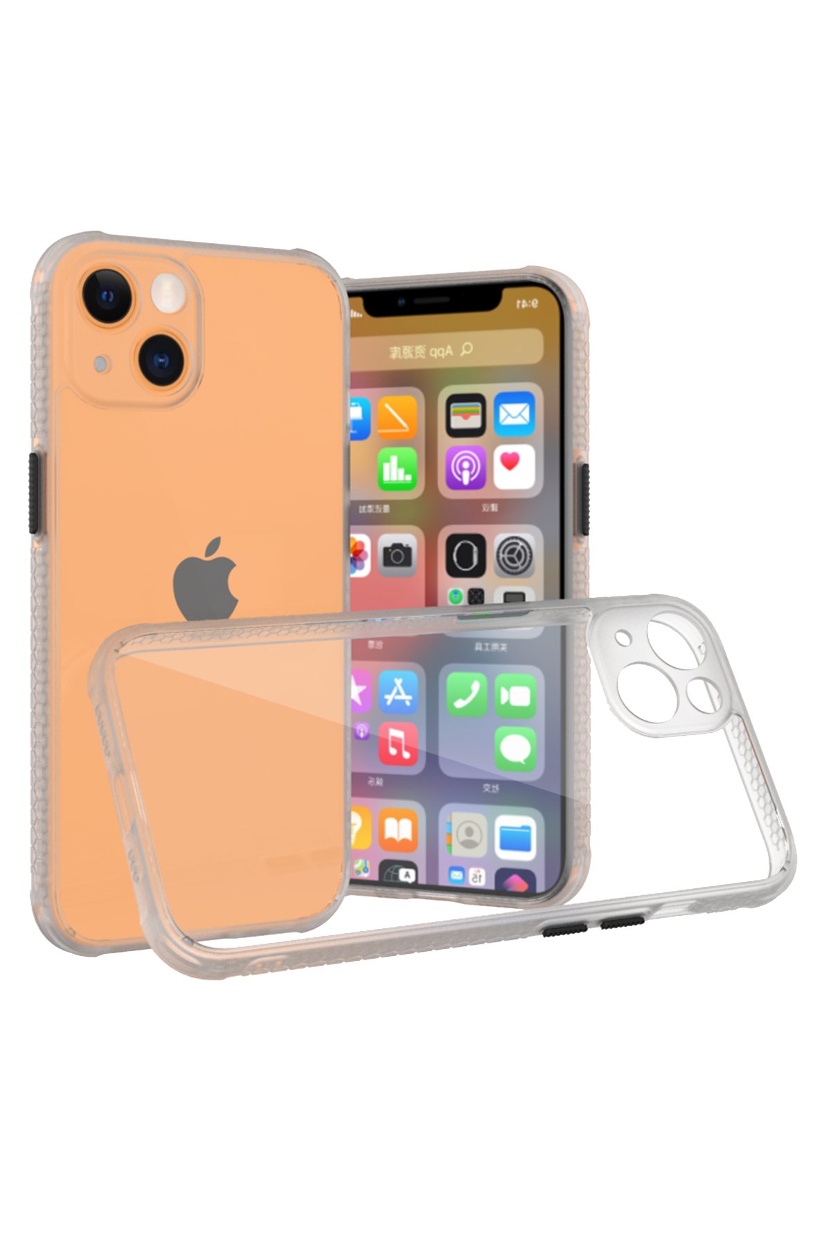 iPhone 13 Mini Kılıf Miami Şeffaf Silikon - Şeffaf iPhone 13 Mini Kılıf Miami Şeffaf Silikon - Şeffaf