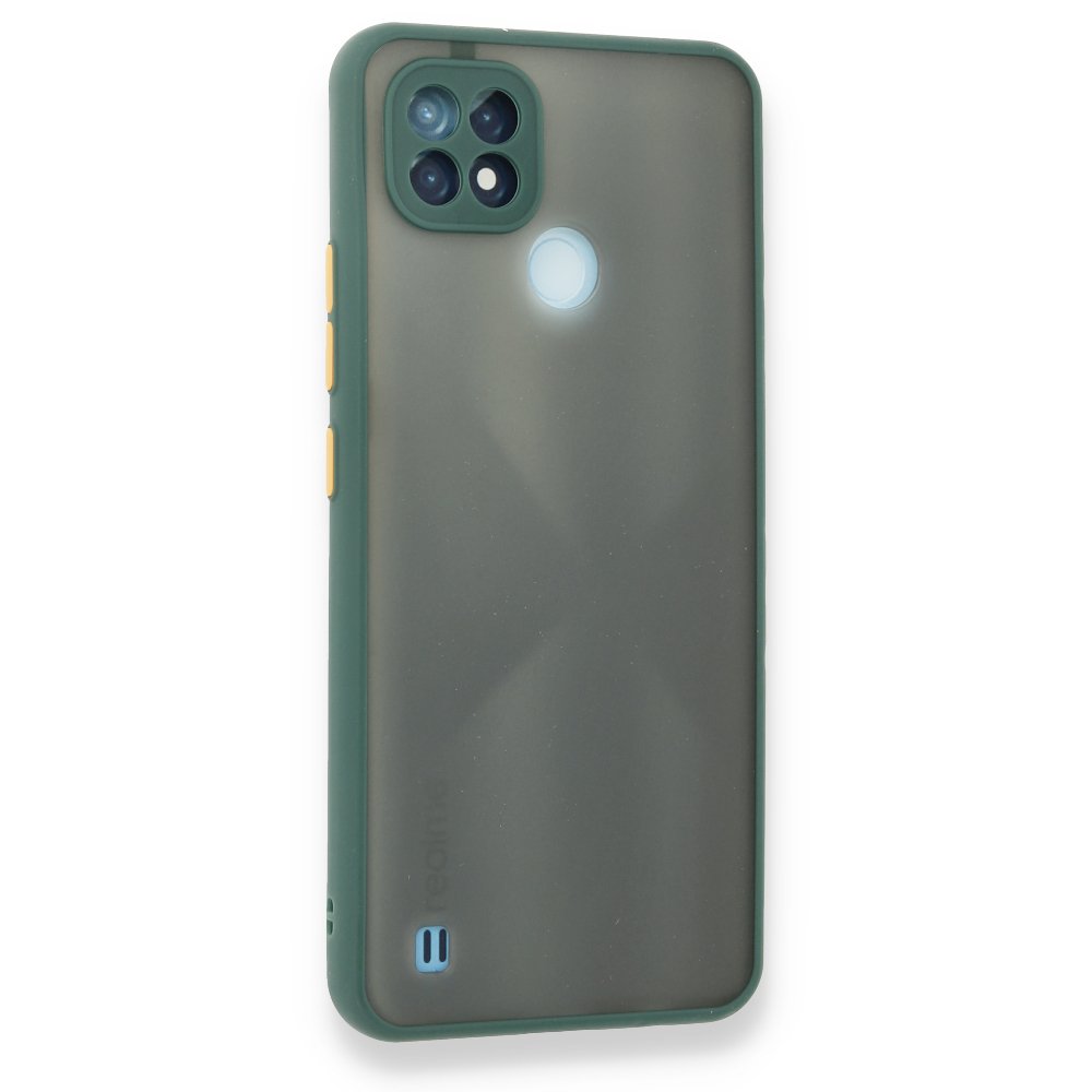 Realme C21 Kılıf Montreal Silikon Kapak - Yeşil  Realme C21 Kılıf Montreal Silikon Kapak - Yeşil
