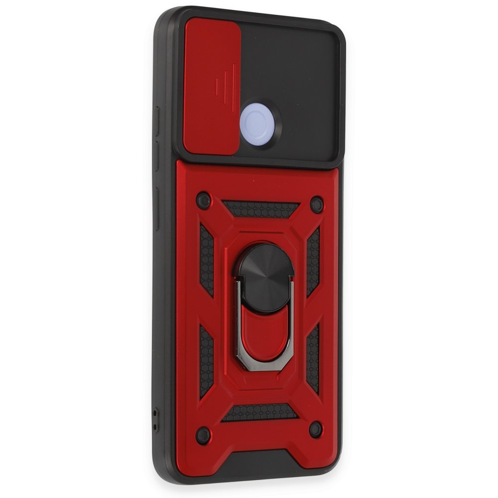 Redmi 12C Kılıf Pars Lens Yüzüklü Silikon - Kırmızı Redmi 12C Kılıf Pars Lens Yüzüklü Silikon - Kırmızı