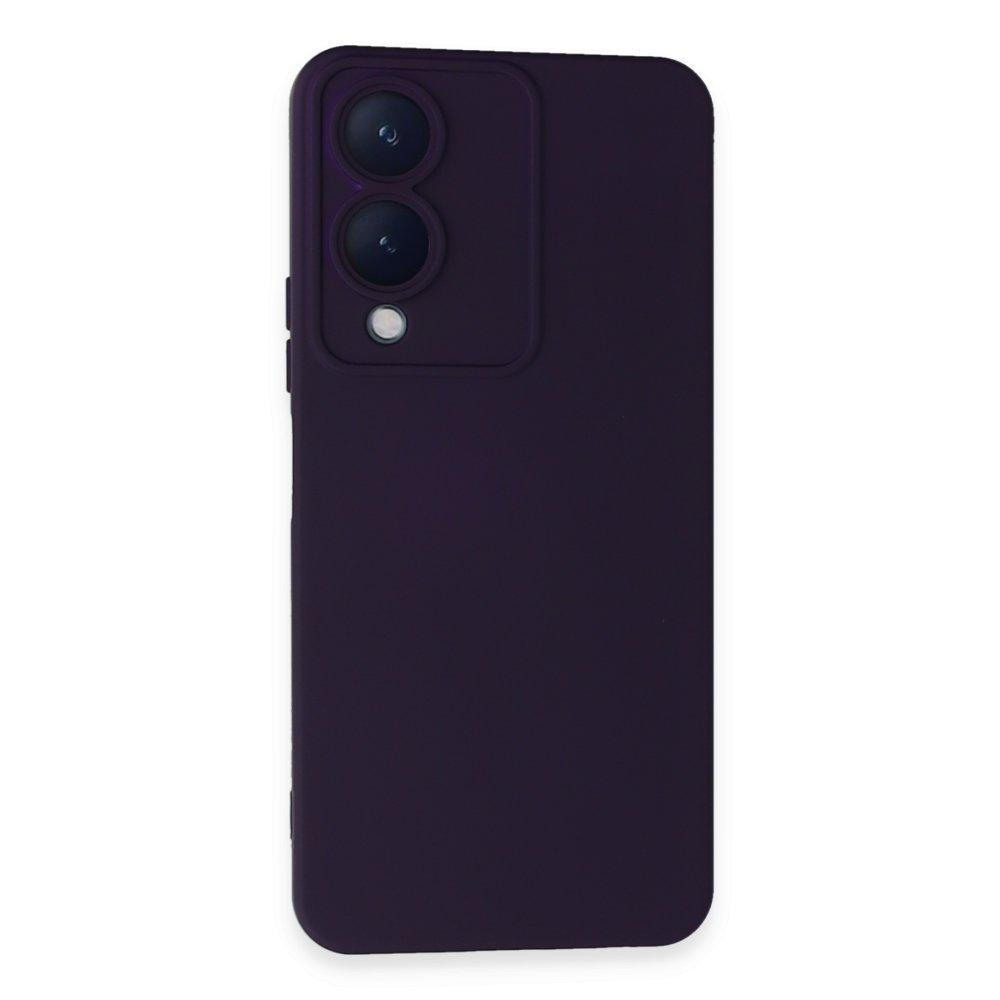 Vivo Y17S Kılıf Nano içi Kadife Silikon - Mor Vivo Y17S Kılıf Nano içi Kadife Silikon - Mor