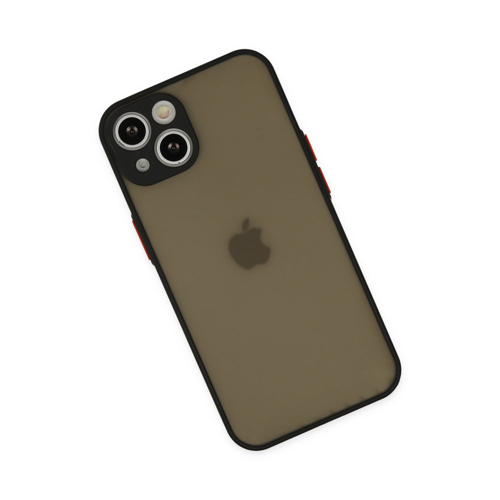  iPhone 15 Kılıf Montreal Silikon Kapak - Siyah
