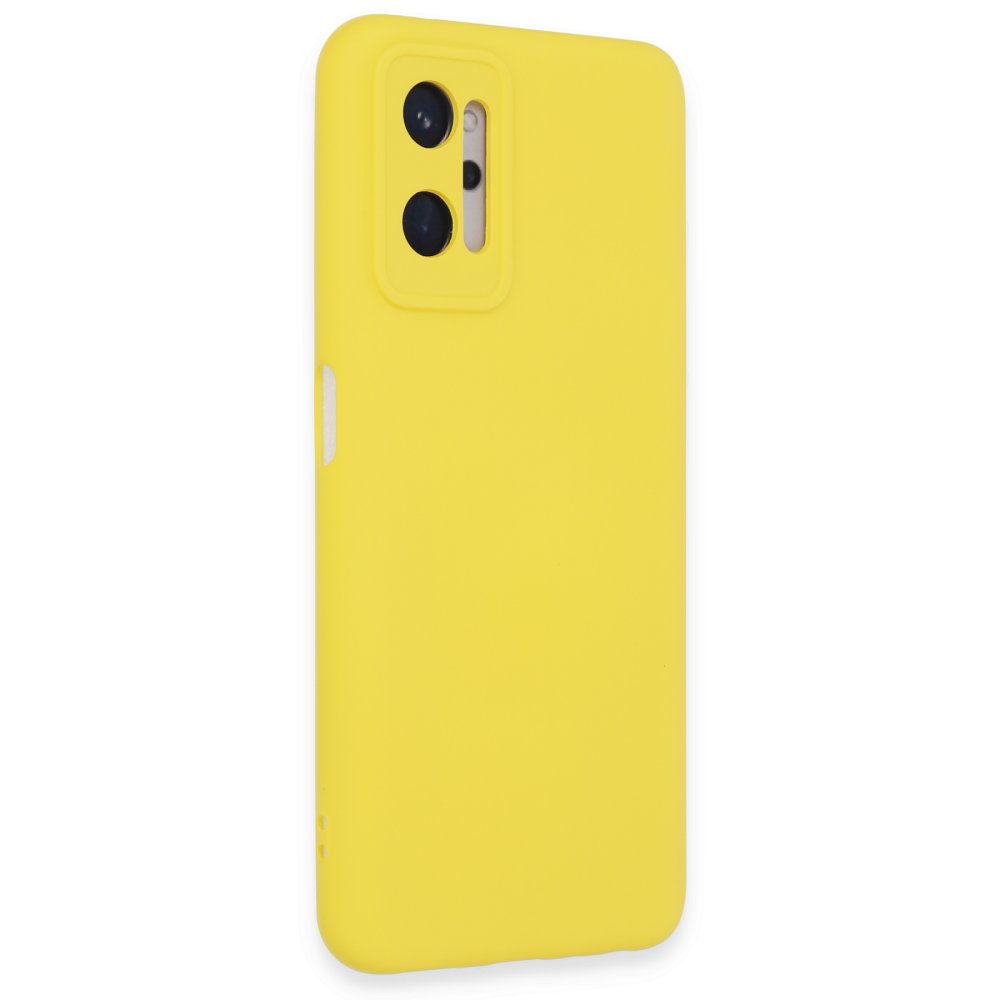  Realme 9i 4G Kılıf Nano içi Kadife Silikon - Sarı