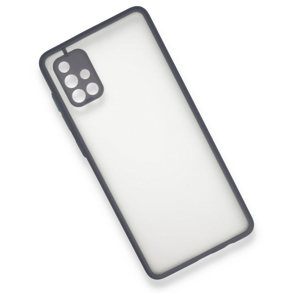  Samsung Galaxy A71 Kılıf Montreal Silikon Kapak - Gri